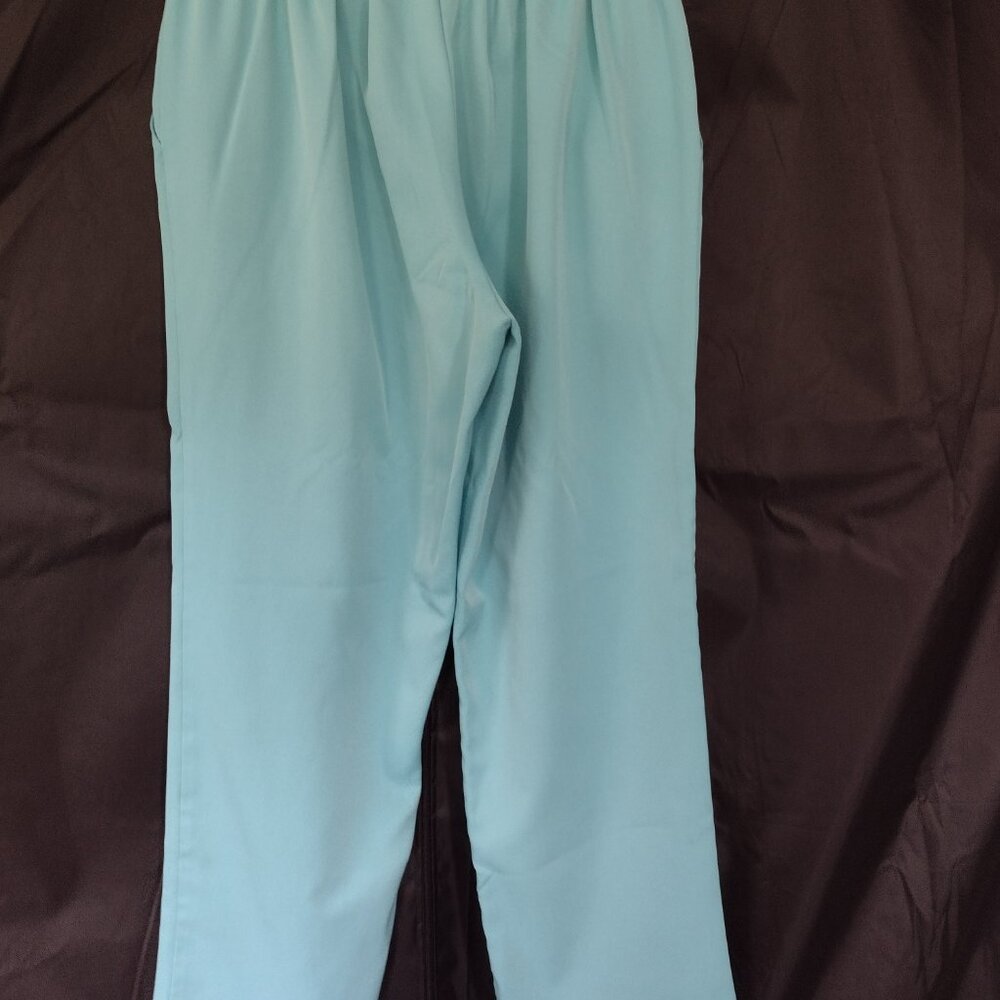 Alfred Dunner Pull On Pants with Pockets Teal Blue Straight Leg Pants - Picture 3 of 5